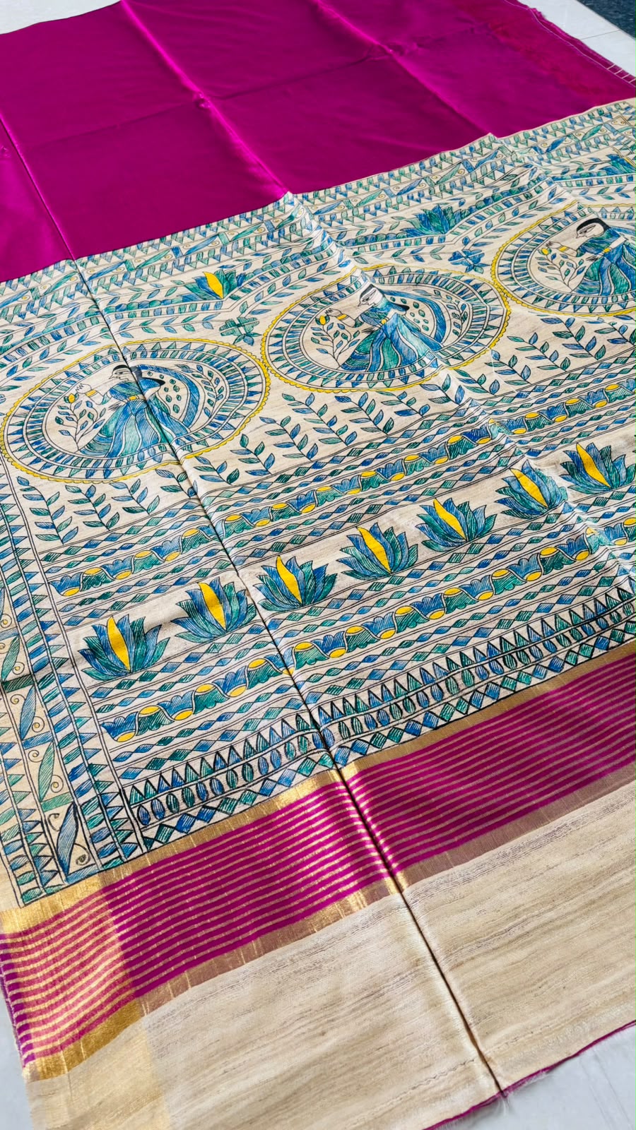 Mithila Artistry Ghicha Tussar Silk Saree