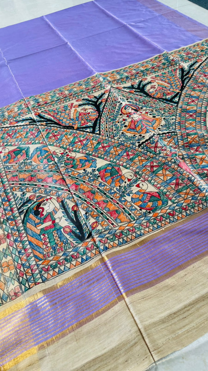 Mithila Artistry Ghicha Tussar Silk Saree