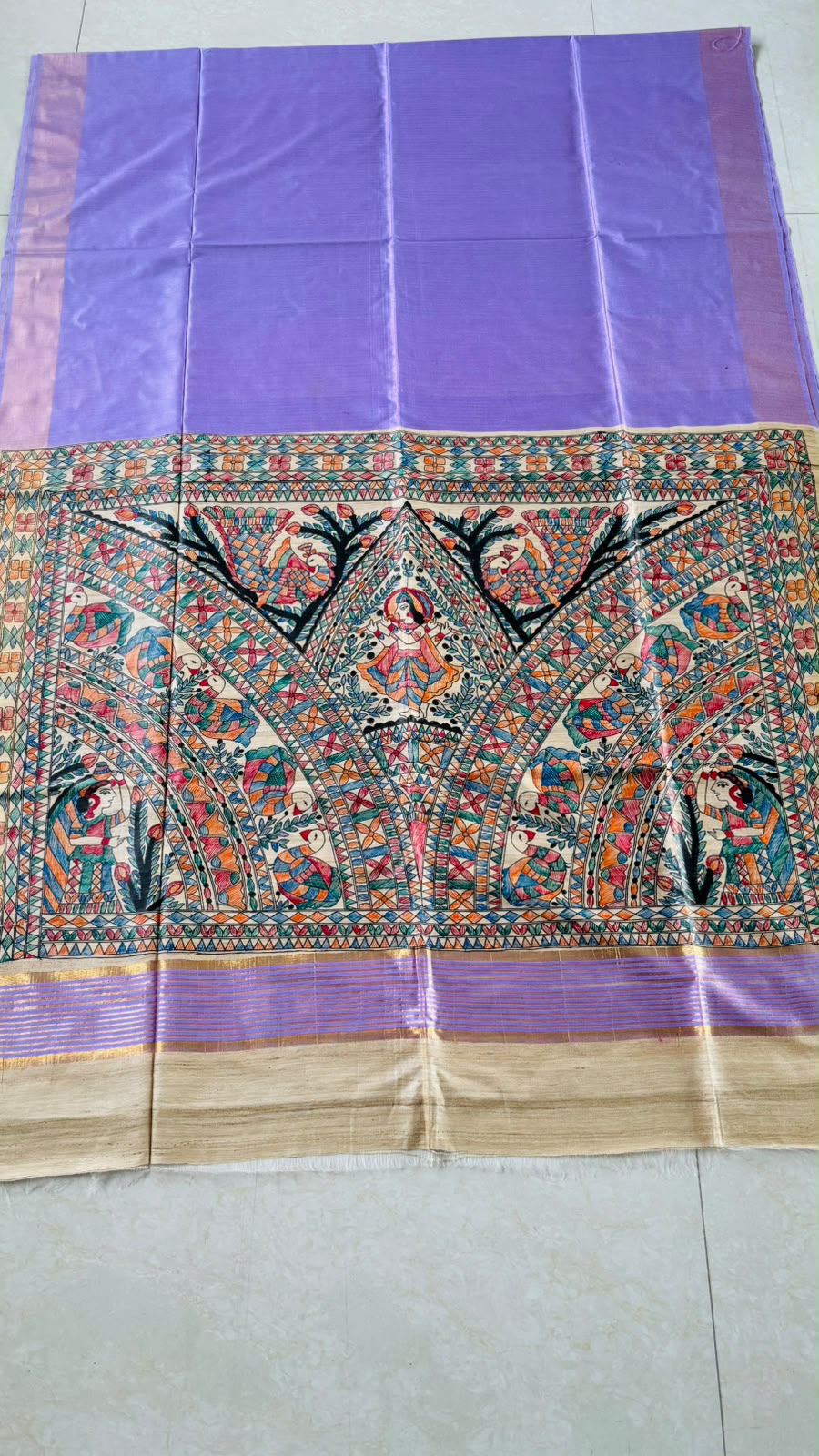 Mithila Artistry Ghicha Tussar Silk Saree