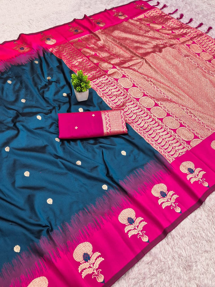 Divine Glance Banarasi  Ikkat Silk ( Semi ) Saree