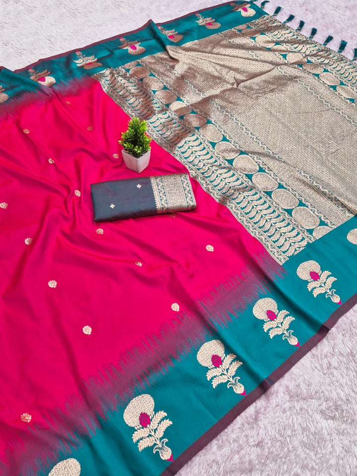 Divine Glance Banarasi  Ikkat Silk ( Semi ) Saree