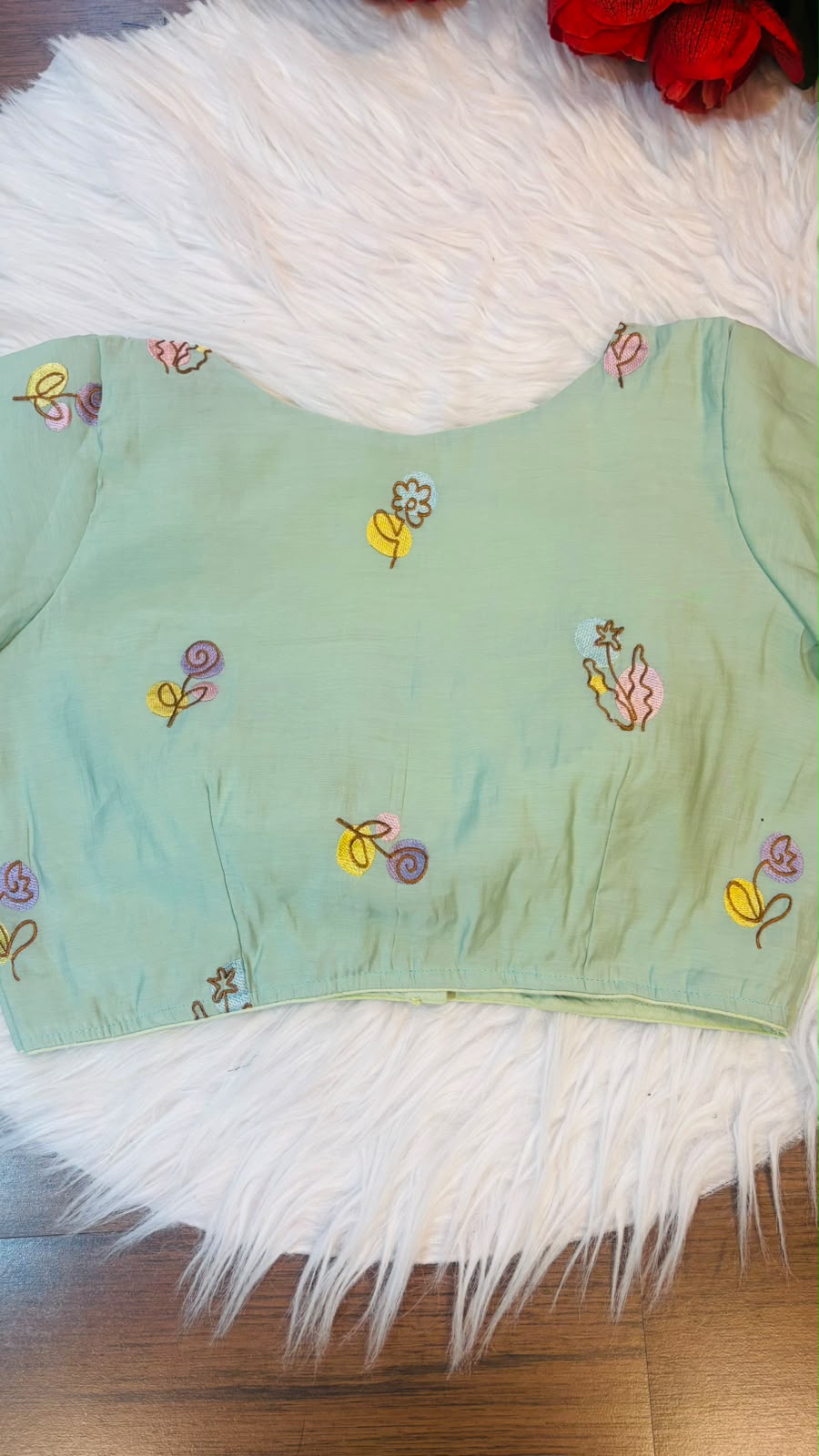 Behind Every Smile Chanderi Silk Embroidered Blouse