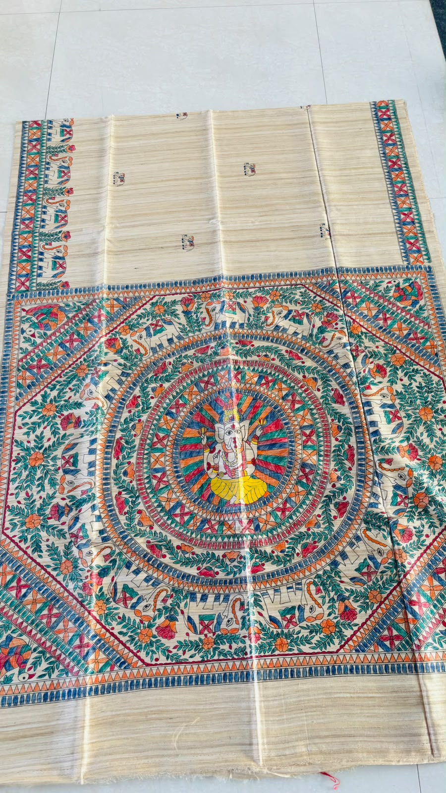 The Folk Canvas Ghicha Tussar Silk Saree