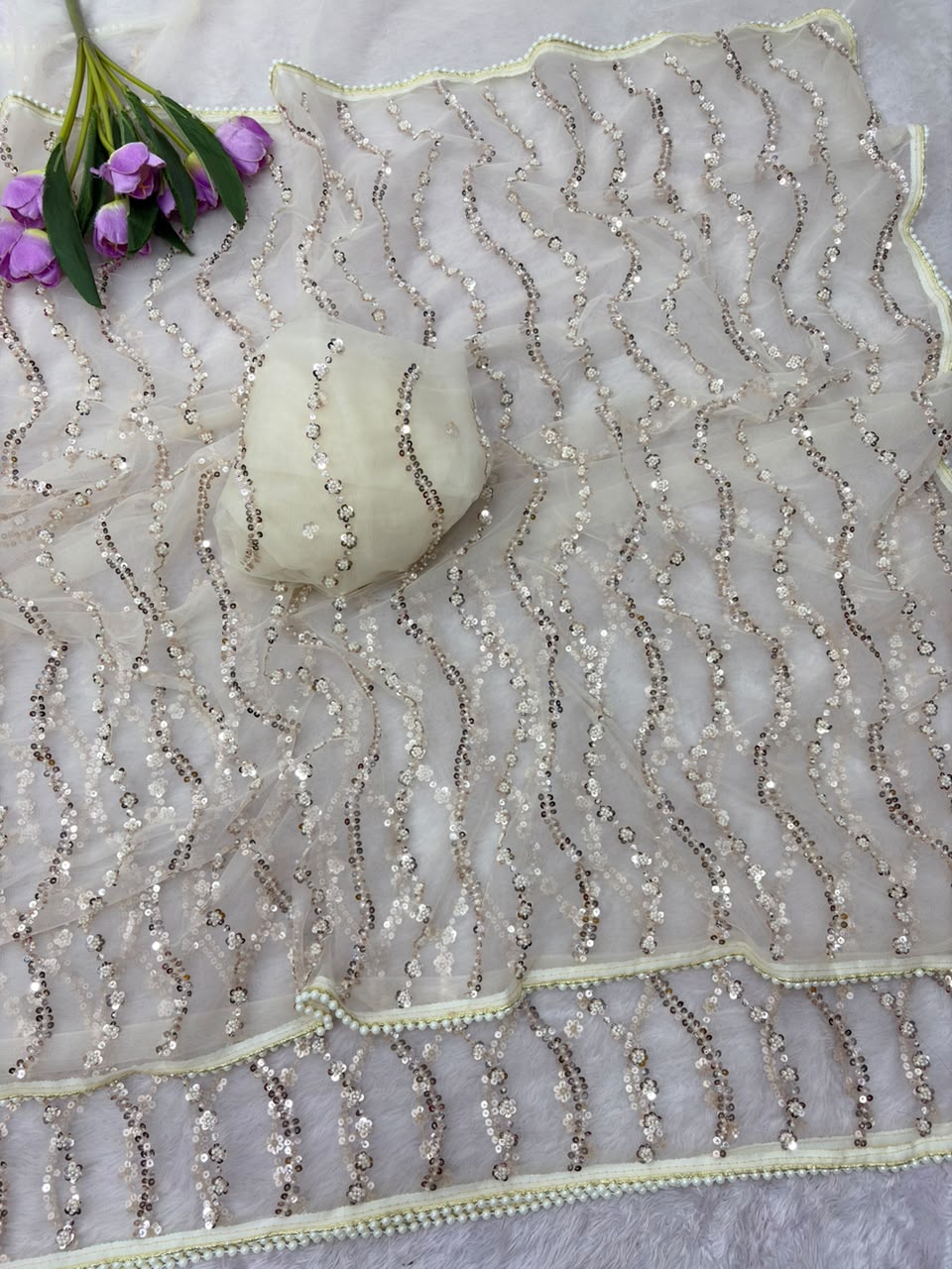 Glamour Queen Designer Net Saree