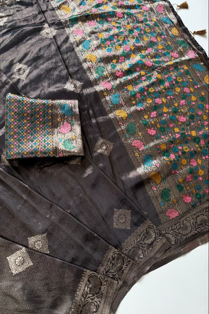 Sajni Sawariya Tissue Banarasi Saree