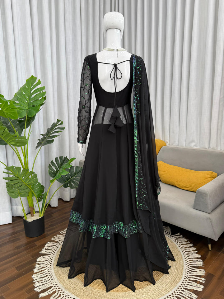 Sham-e-Gulab Georgette Gown Set