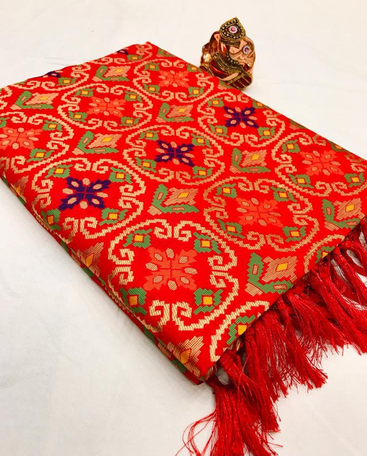 AUREVA Banarasi Patola Silk Saree