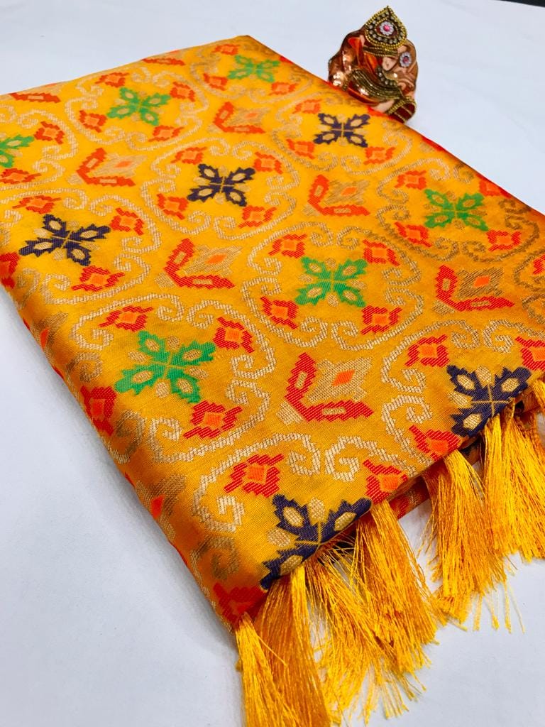 AUREVA Banarasi Patola Silk Saree