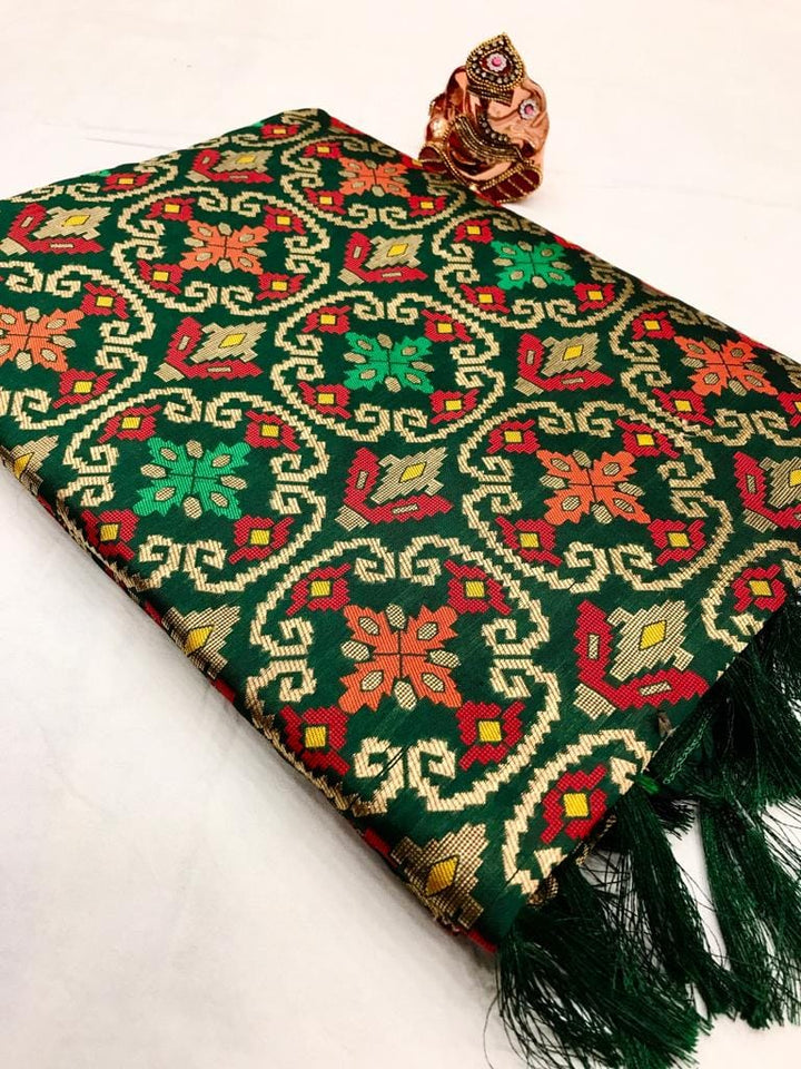 AUREVA Banarasi Patola Silk Saree