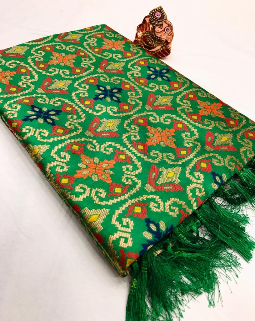 AUREVA Banarasi Patola Silk Saree