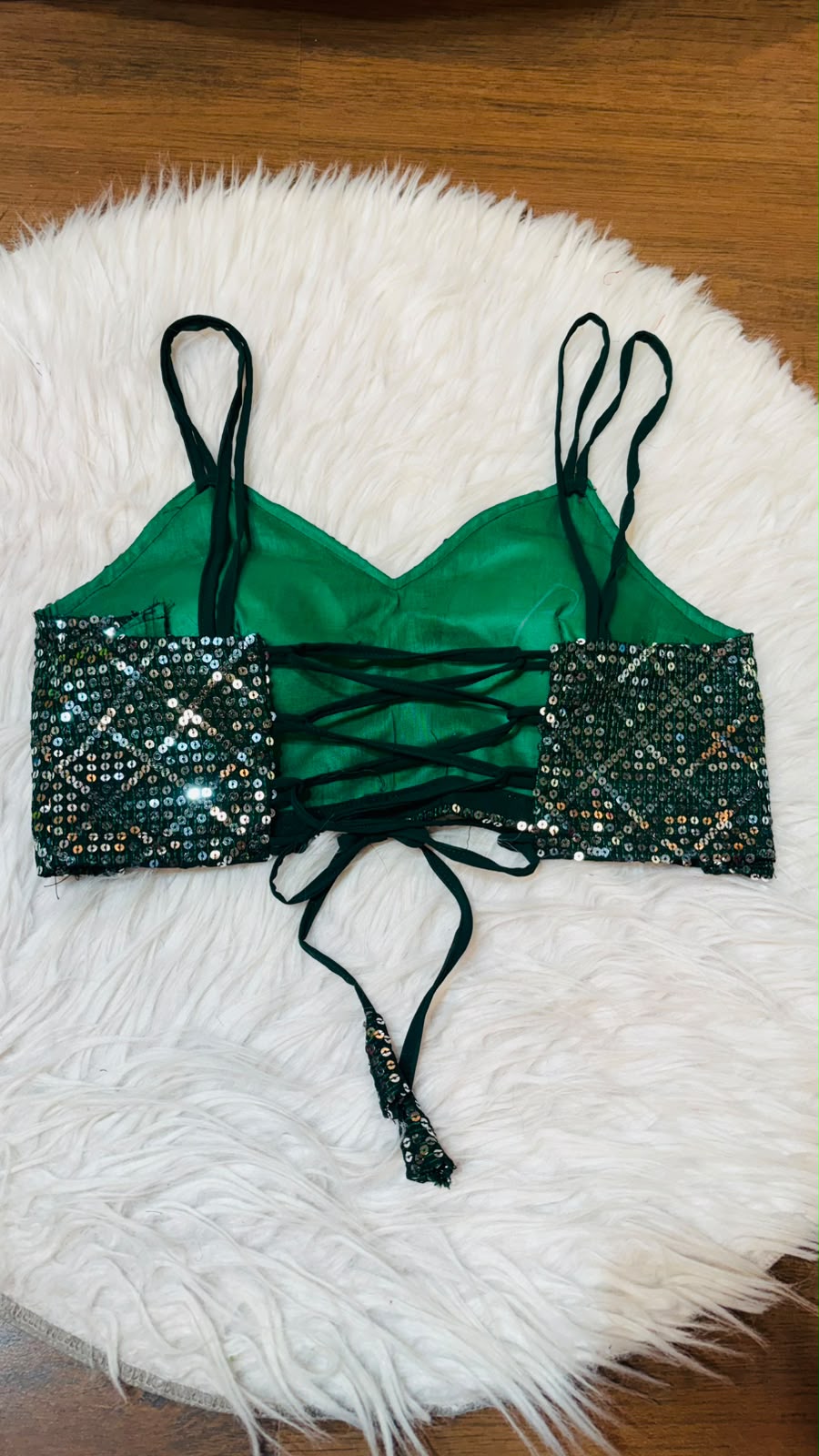 Backless Beauty Designer blouse with Sequin Work