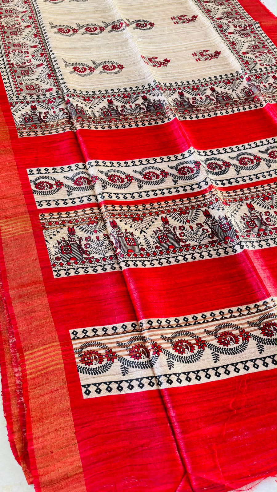 Aabhaangi  Ghicha Tussar Silk Saree