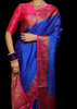 Leave a Little Sparkle - Banarasi Silk Saree(Blue Vibe )