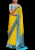 Leave a Little Sparkle - Banarasi Silk Saree(yellow shine )