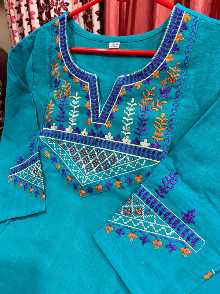 Latest Look Cotton Kurti Set