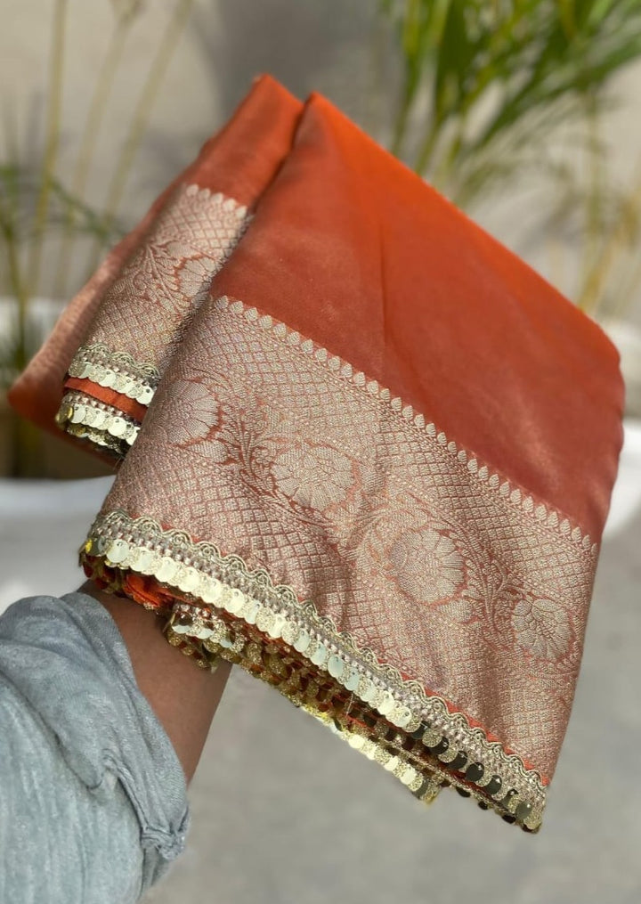 Crush With Blush Banarasi Tissue Silk Saree