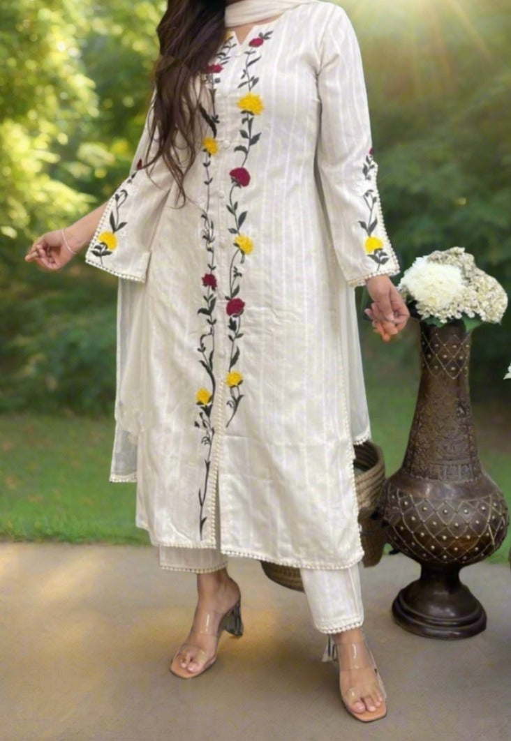 Kept In Heart Cotton Kurti Set