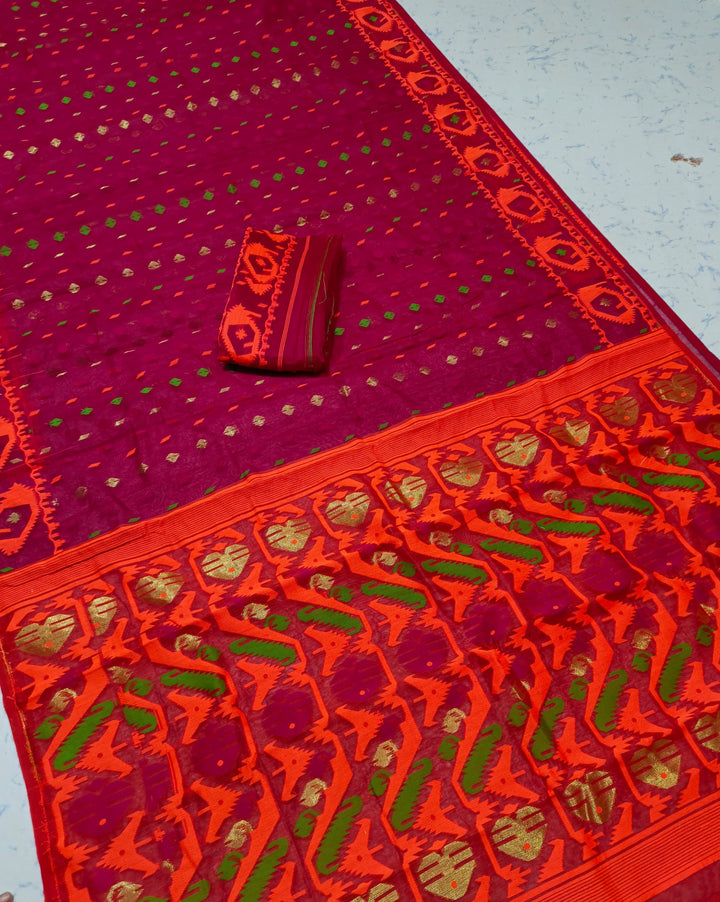 BipraSikha Dhakai Jamdani Saree