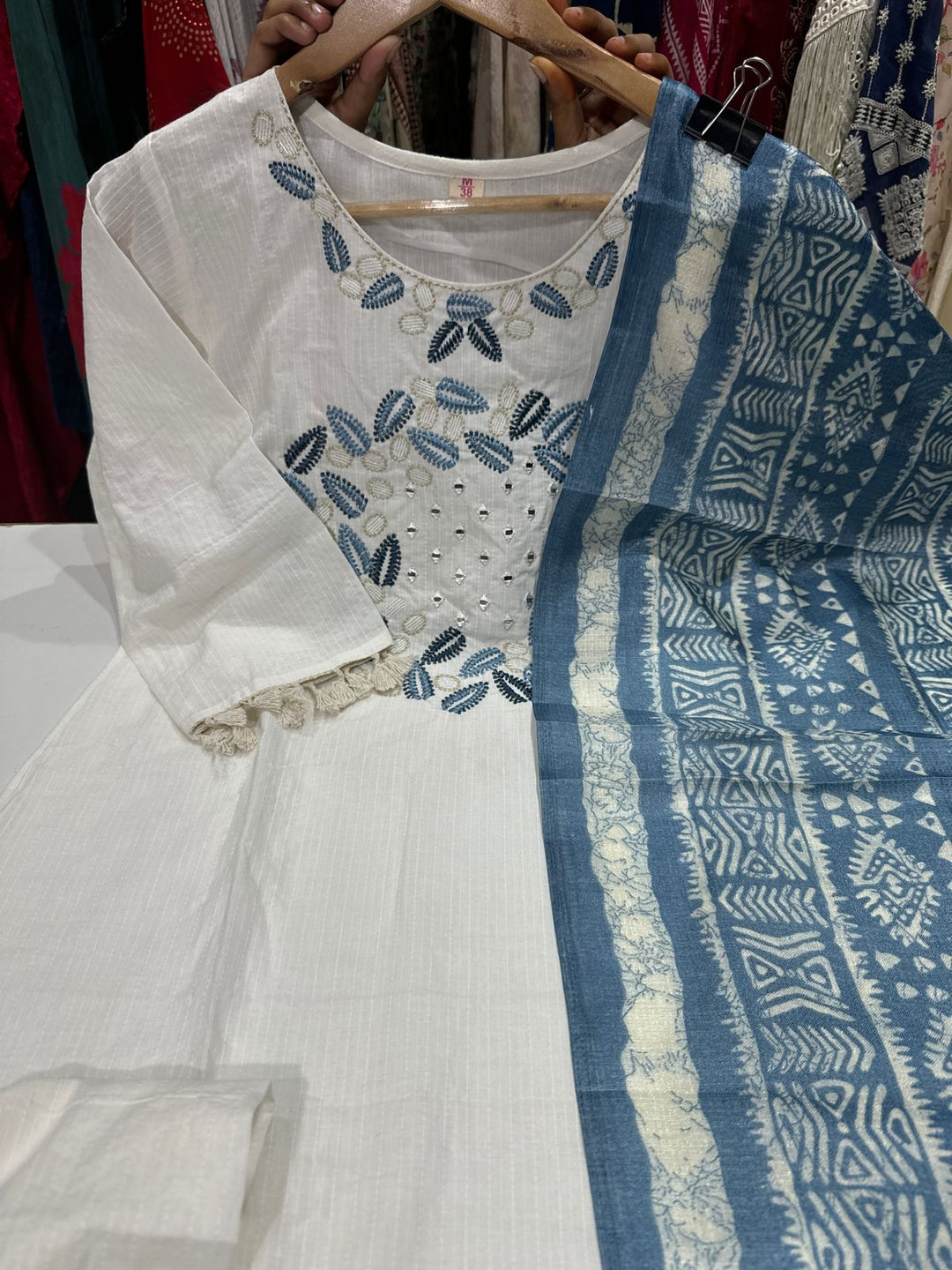 New White Hills  Cotton Kurti Set