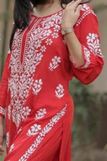 Wheel Of Peace Rayon Kurti Set