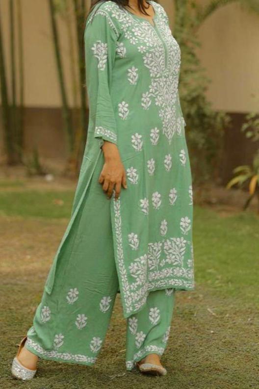 Wheel Of Peace Rayon Kurti Set