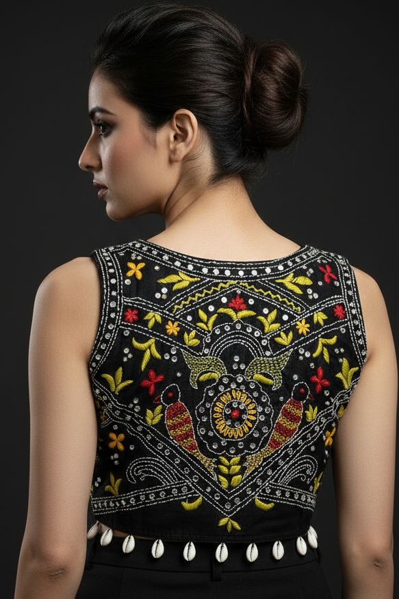 Kantha Raag- Designer Blouse With Handwork