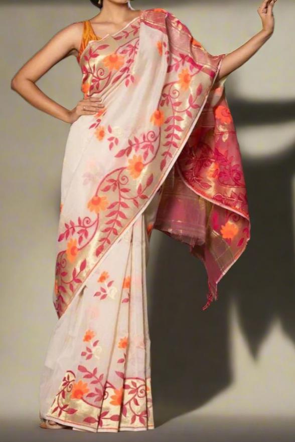 Damayanti Dhakai Jamdani Saree