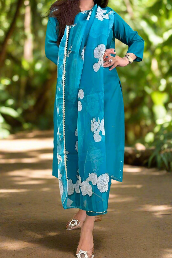 Whimsy Of The Rain Rayon Kurti Set