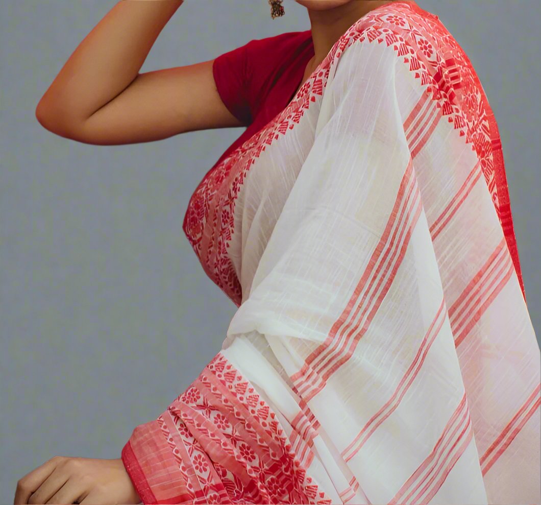 Maitri Begumpuri Khadi Cotton Saree