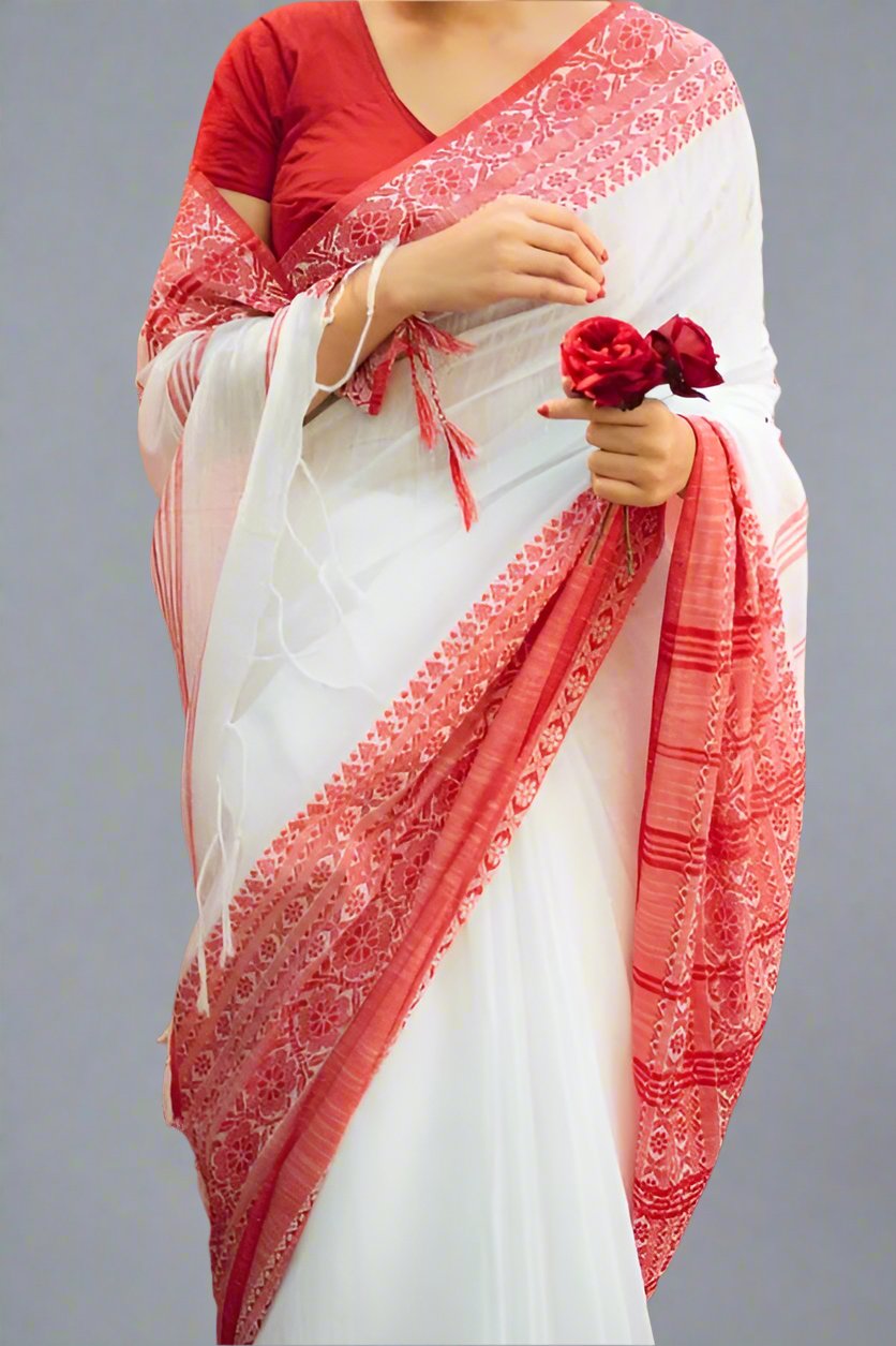 Maitri Begumpuri Khadi Cotton Saree