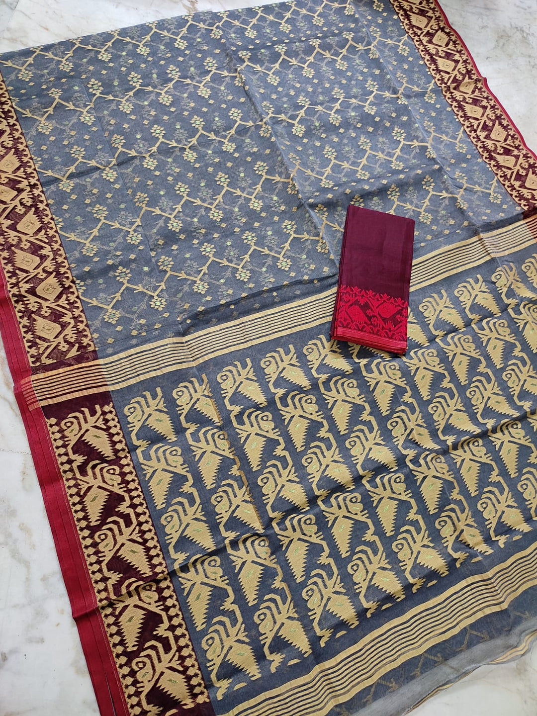 BishnuPriya Dhakai Jamdani Saree