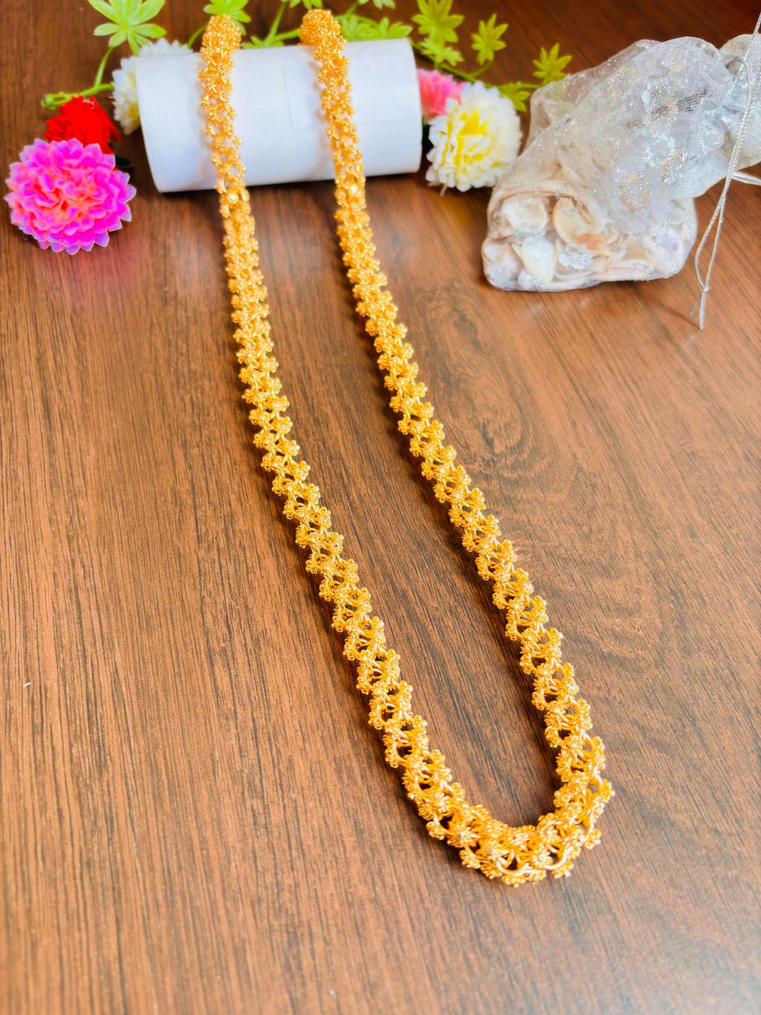 Queen Size -Bela Gold Plated Long Chain