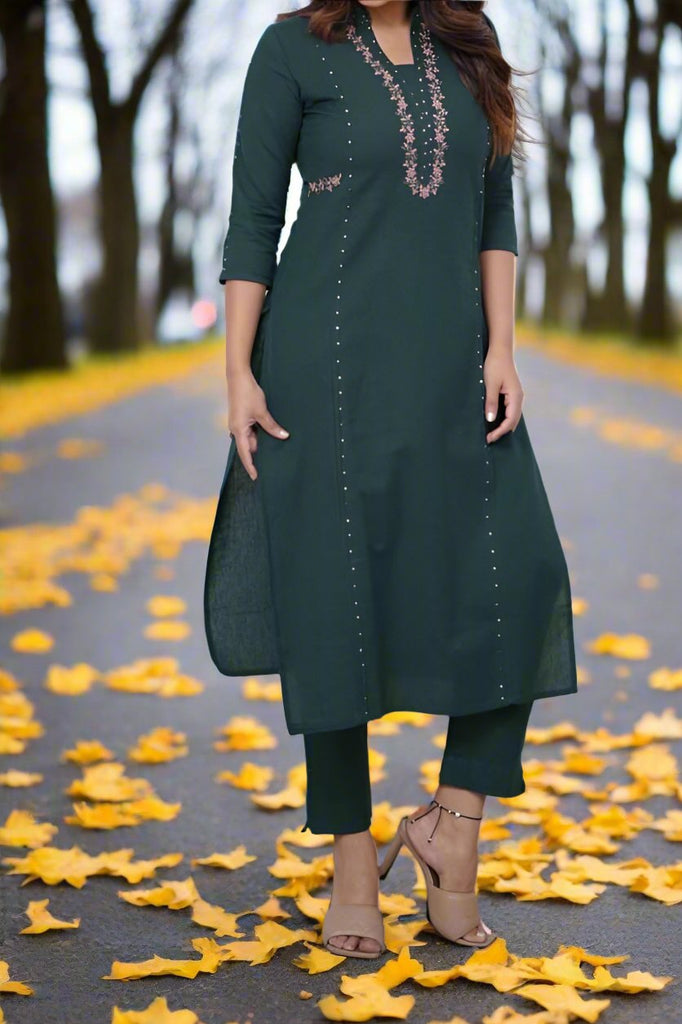 World Class Story Cotton Kurti Set