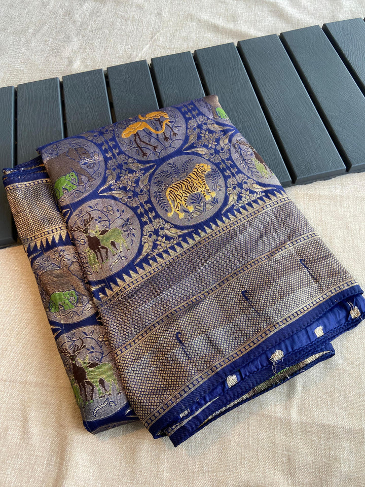 Vibrant Of Soul Georgette Banarasi Silk Saree