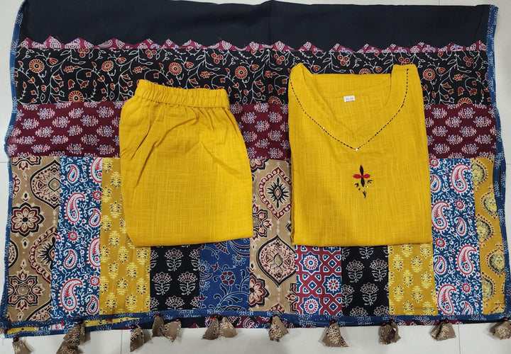 Late Summer Cotton Kurti Set