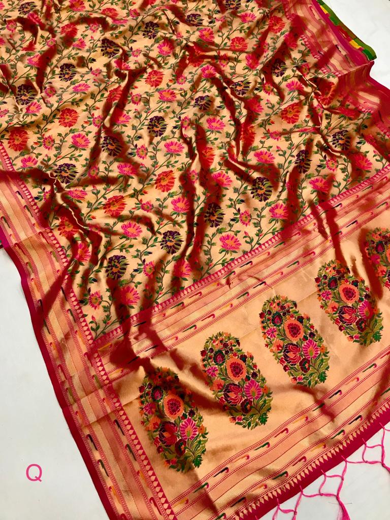 Droplets Dance Banarasi Silk Saree