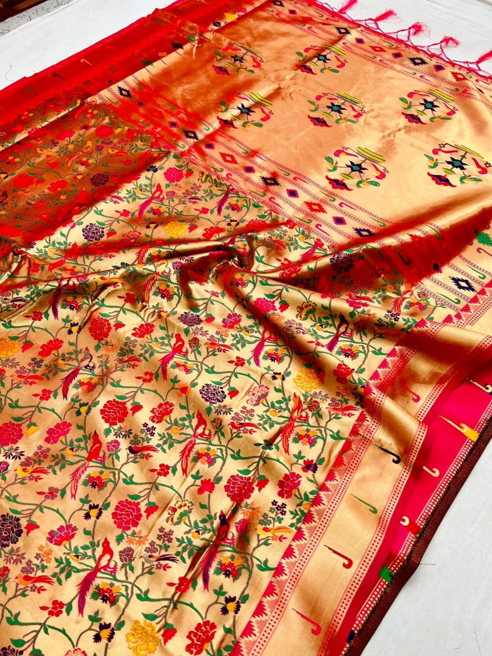 Droplets Dance Banarasi Silk Saree