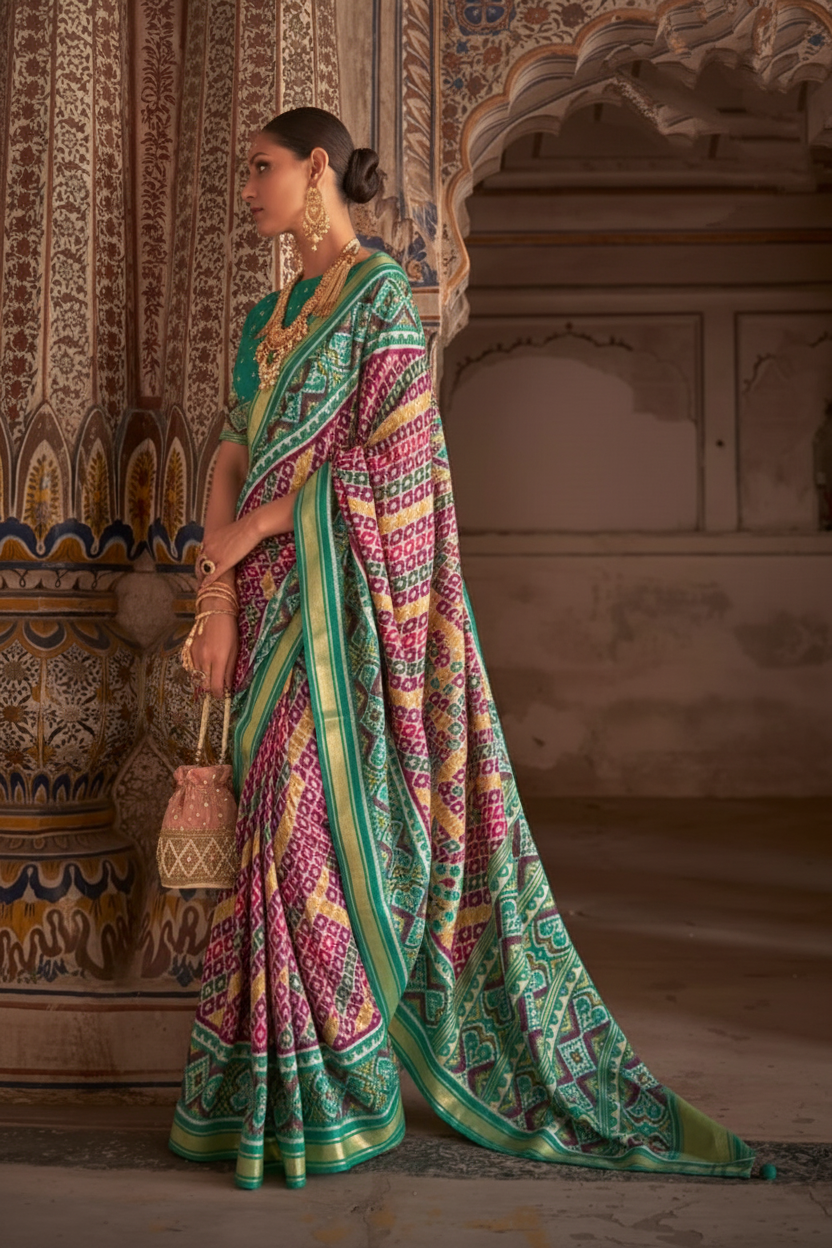 My Lucky Star Patola Silk Saree