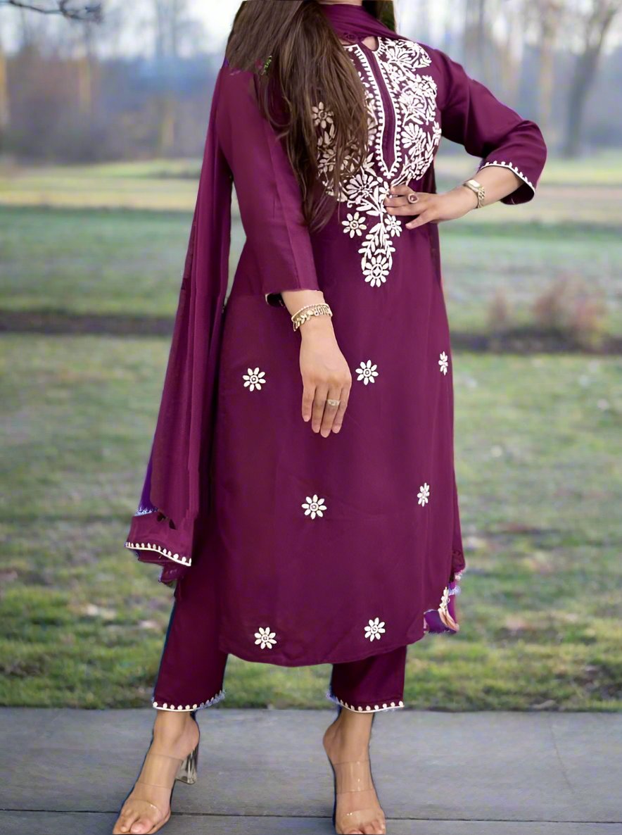 Hue of Mystery Rayon Kurti Set