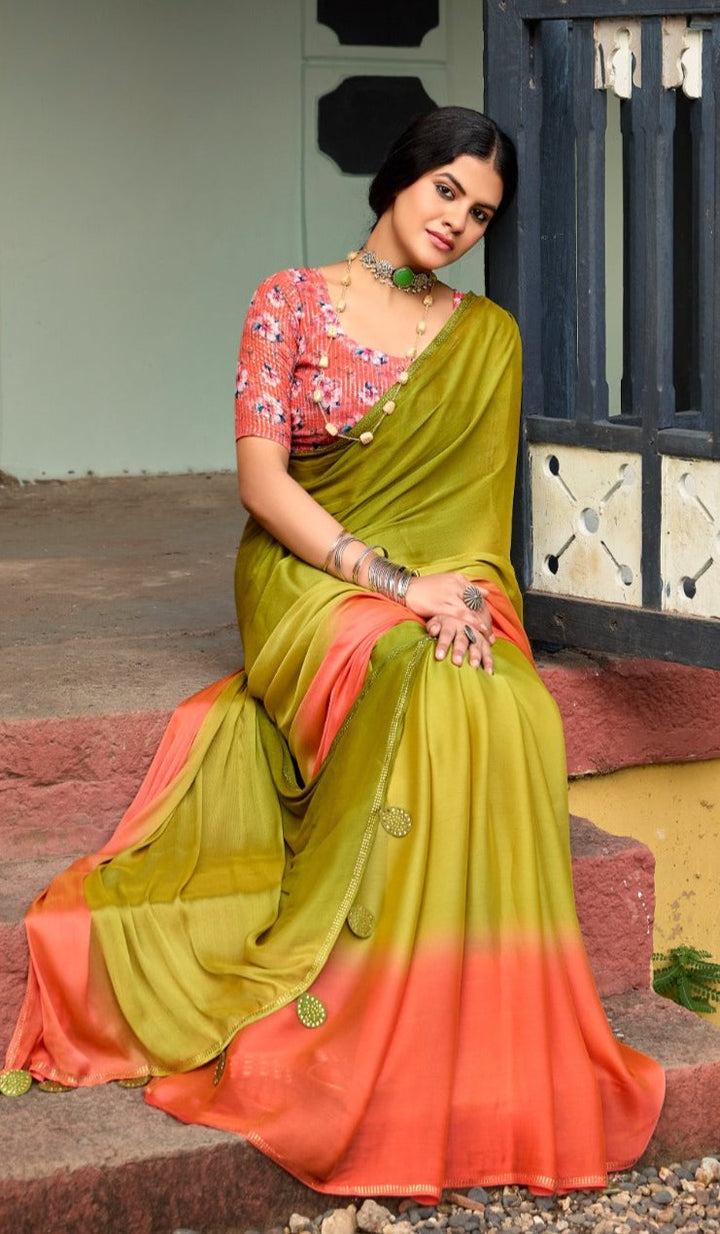 Feminine Sprit Chiffon Saree