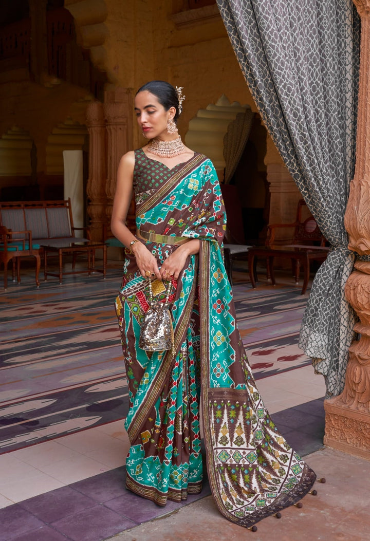 Rose Moon Patola Silk Saree