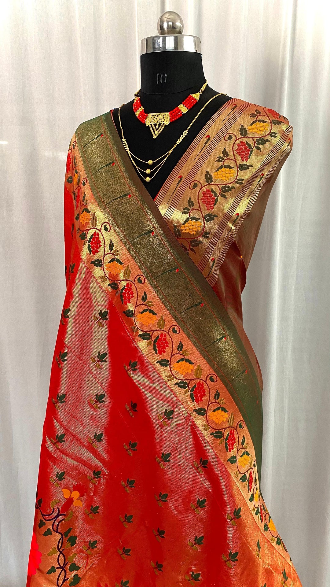 Floral Crown Tussar Silk Saree