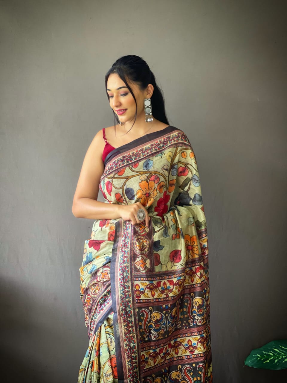 Flourishing Smile Fancy Cotton Saree