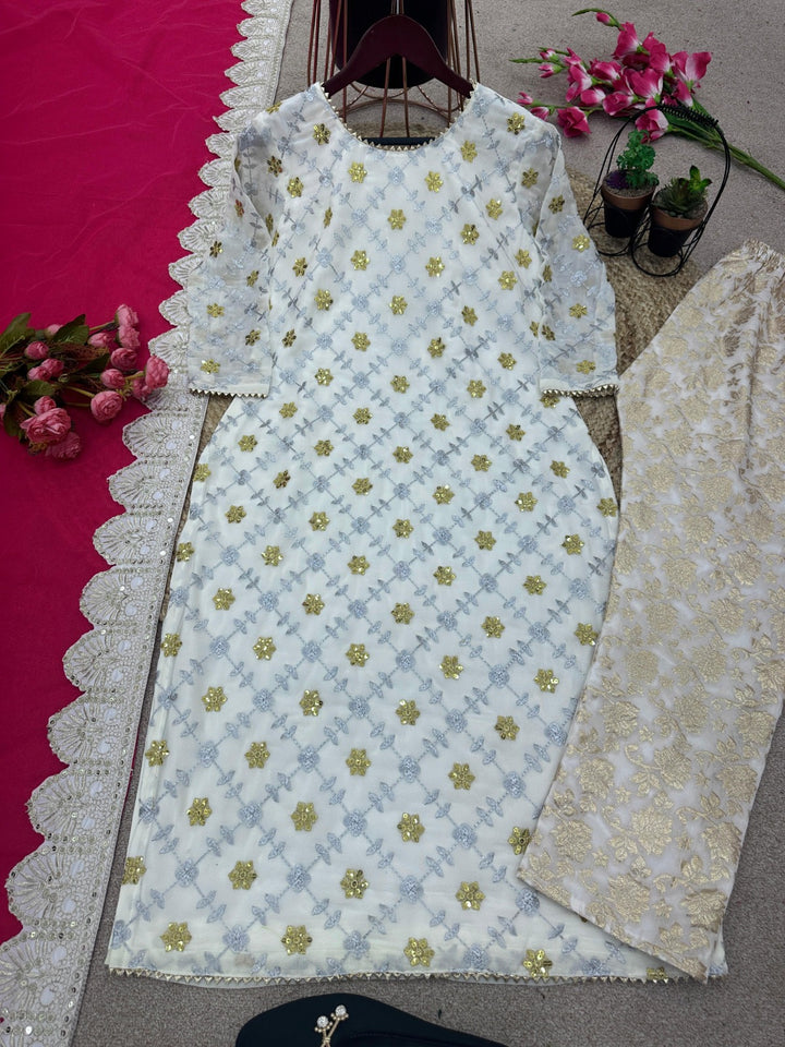 Occassion With Georgette Kurti Set