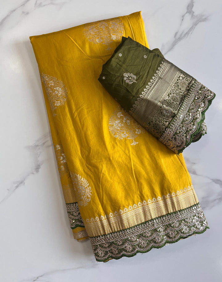 Go With  Banarasi Saree