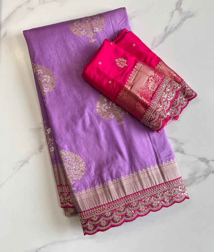 Go With  Banarasi Saree