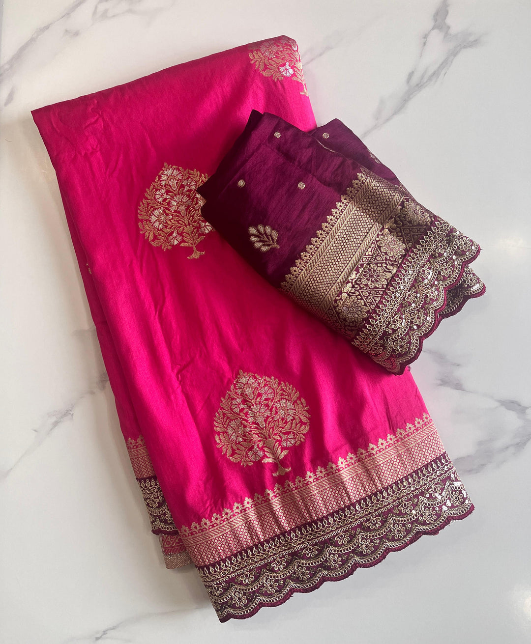 Go With  Banarasi Saree