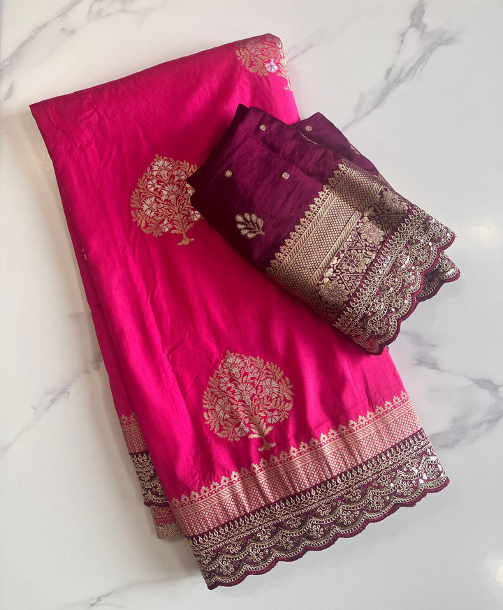 Go With  Banarasi Saree