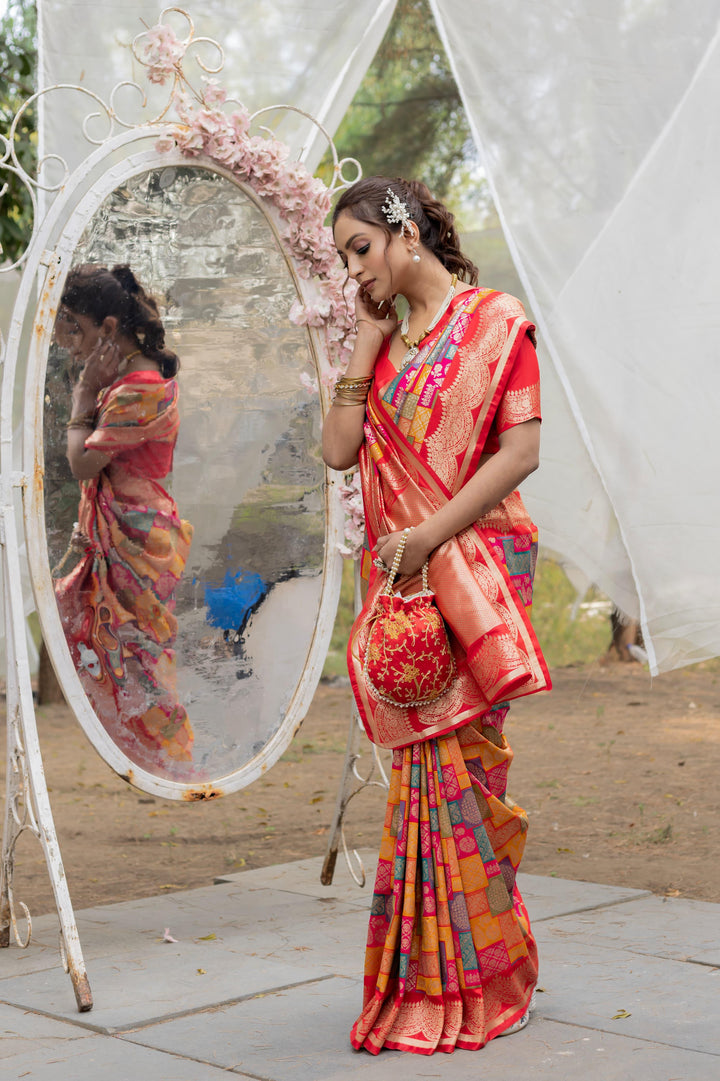 Glowing With Banarasi Satin Silk Saree