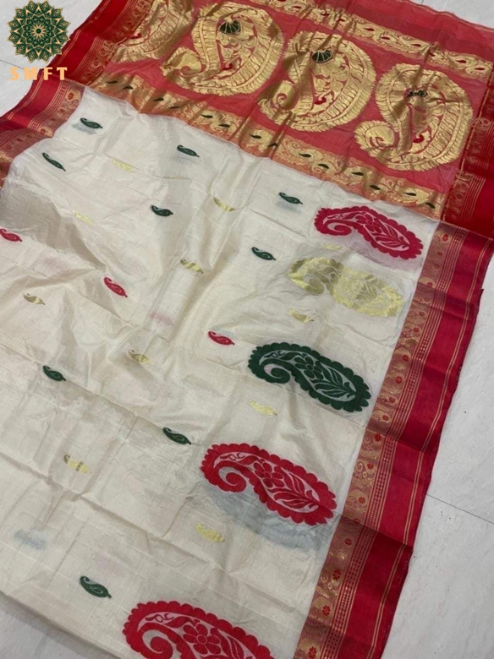 Sohoj  - The Auspicious Tussar Saree